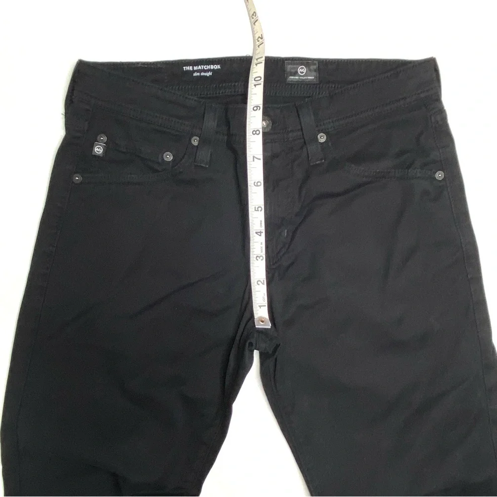 AG Adriano Goldschmied The Matchbox Slim Straight Black Jean Size 29